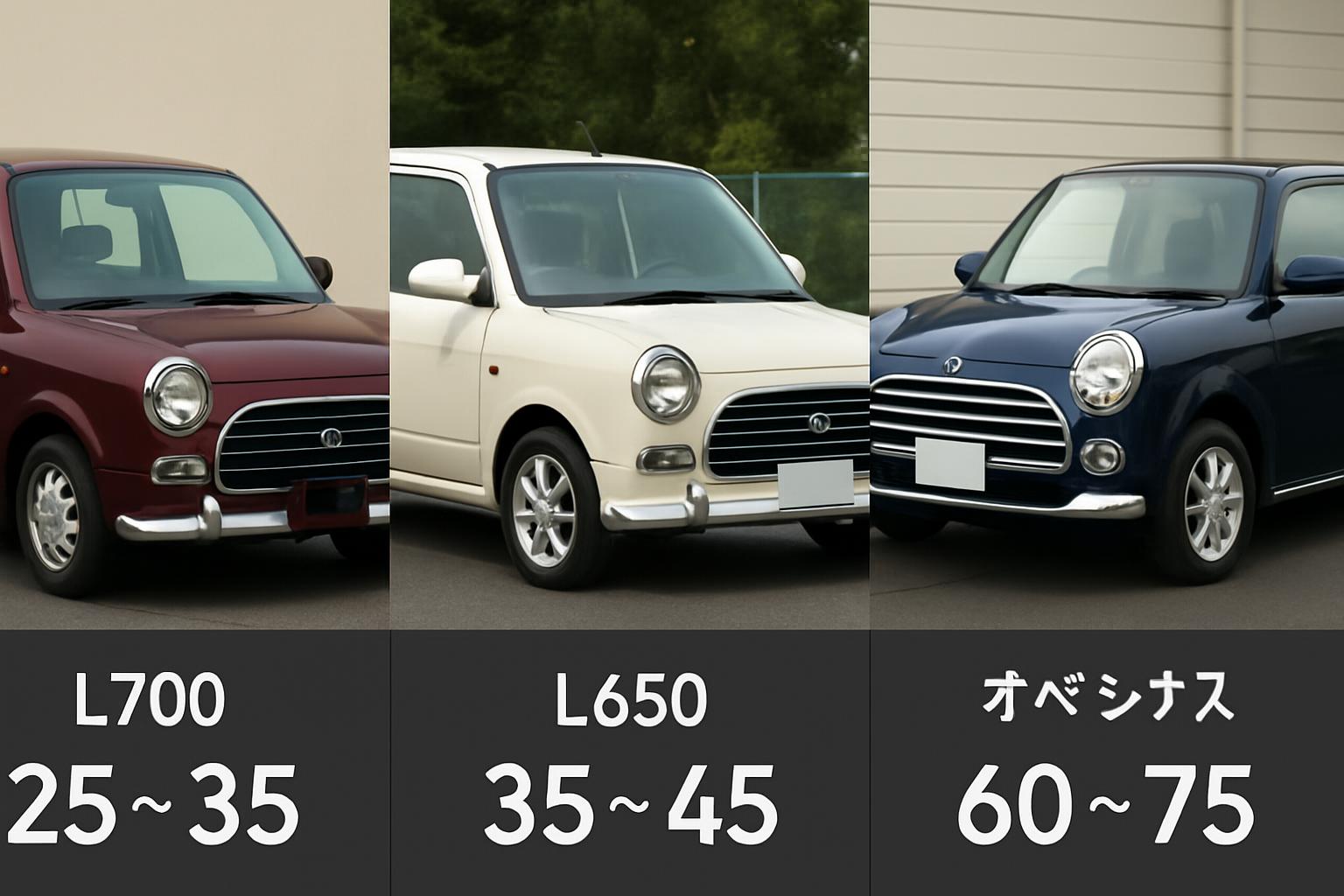 モデル別ミラジーノ相場一覧